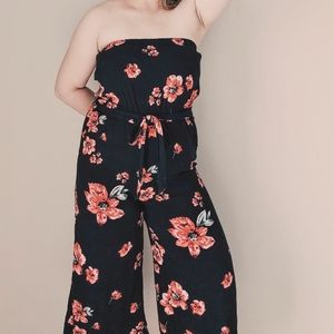 Red Flower Jumpsuit w